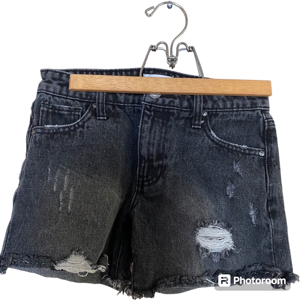 RSQ Distressed Stonewashed Denim Shorts Girls Size 10 Boyfriend Style